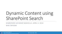 Dynamic Content using SharePoint Search