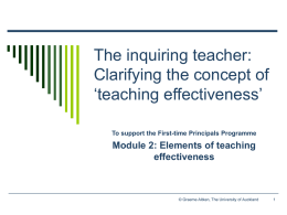 Teaching Effectiveness