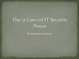 The 12 Laws of IT Security Power