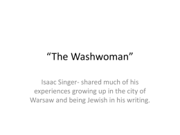 The Washwoman” - Mrs. Tynan | Montgomery Catholic