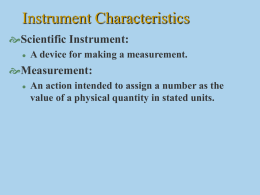 Instrument Characteristics