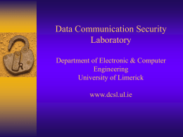Data Communications Security Laboratory UL