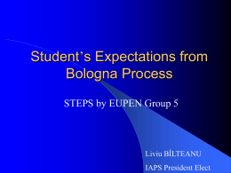 Student’s View of Bologna Process