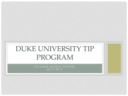 Duke University TIP Program