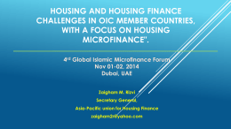Housing Microfinance in Afghanistan: Challenges and
