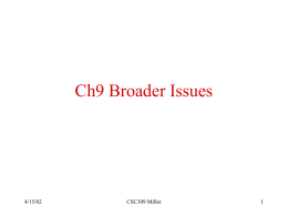 Ch9 Broader Issues - University of Southern Mississippi