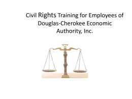 Civil Rights Training For DHS Staff - DCEA