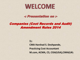 Appointment of Cost Auditor by Companies