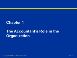 Role of the Management Accountant