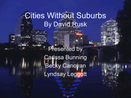 Cities Without Suburbs By David Rusk