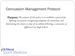 Concussion Management Protocol