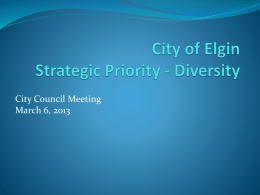 City of ElginStrategic Priority