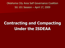 Oklahoma City Area Self Governance Coalition SG 101
