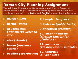 Roman City Planning Assignment
