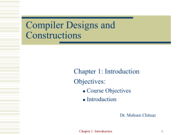 Compiler Designs and Constructions