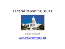 Federal Reporting Challenges