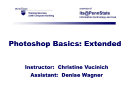 Photoshop: Creative Uses - Pennsylvania State University