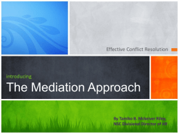 introducingThe Mediation Approach