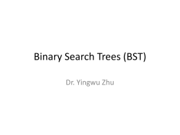 Searching: Binary Tress