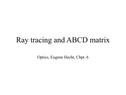 Ray tracing and ABCD matrix