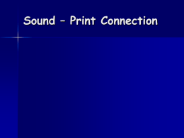 Sound – Print Connection