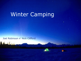 Winter Camping - Prince George Secondary School
