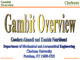 Gambit-Overview - Clarkson University