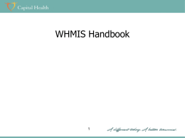WHMIS Handbook - Nova Scotia Health Authority