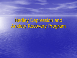 Overview of Depression Recovery Seminar