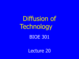 Diffusion of Technology