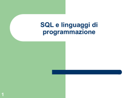 SQL da programma