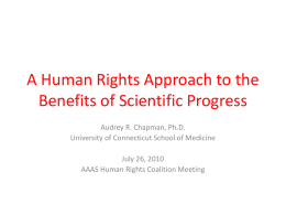 A Human Rights Approach to the Benefits of Science