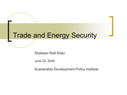 Trade and Energy Security