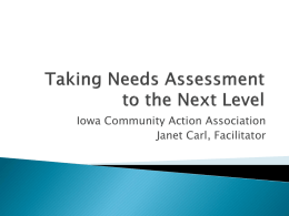 Taking Community Needs Assessment to a New Level