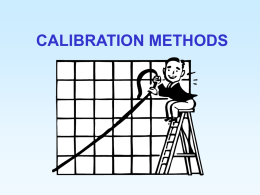 CALIBRATION METHODS - Wits Structural Chemistry