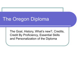 The Oregon Diploma