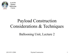 Payload Construction Considerations & Techniques