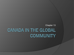Canada in the Global Community - St. James