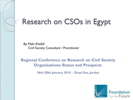Research on CSOs in Egypt - Foundation For the Future (FFF)