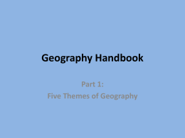 Geography Handbook - Bellefonte Area School District