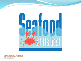 Seafood At Its Best - University of Idaho
