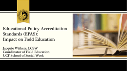 Educational Policy Accreditation Standards (EPAS):Impact