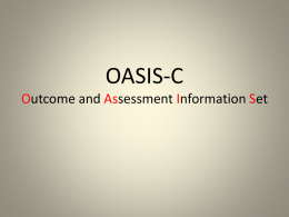 OASIS-C - Tennesse Department Of Health