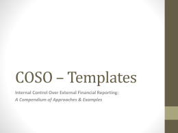COSO – Templates - IIPE Professional Learning Center
