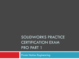 SolidWorks Practice Certification Exam