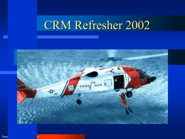 Crew Resource Management Refresher 2002