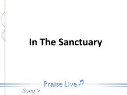 In The Sanctuary - PRAISE LIVE.COM