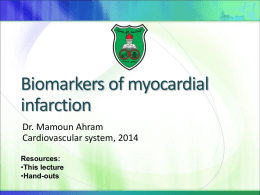 Biomarkers of myocardial infarction