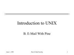Introduction to UNIX - Supercomputing Challenge