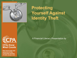 Protecting Yourself Against Identity Theft